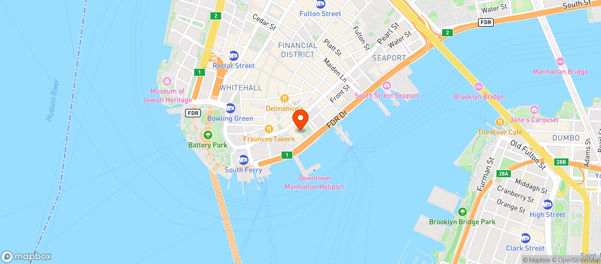Map showing Dumbo House