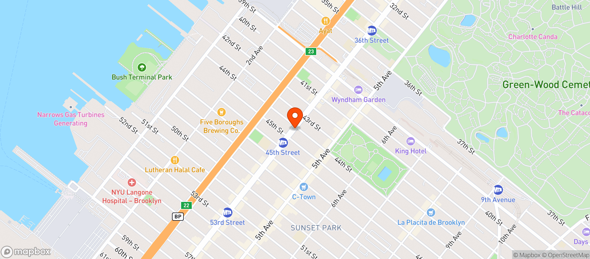 Map showing Life Gourmet Deli & Grocery
