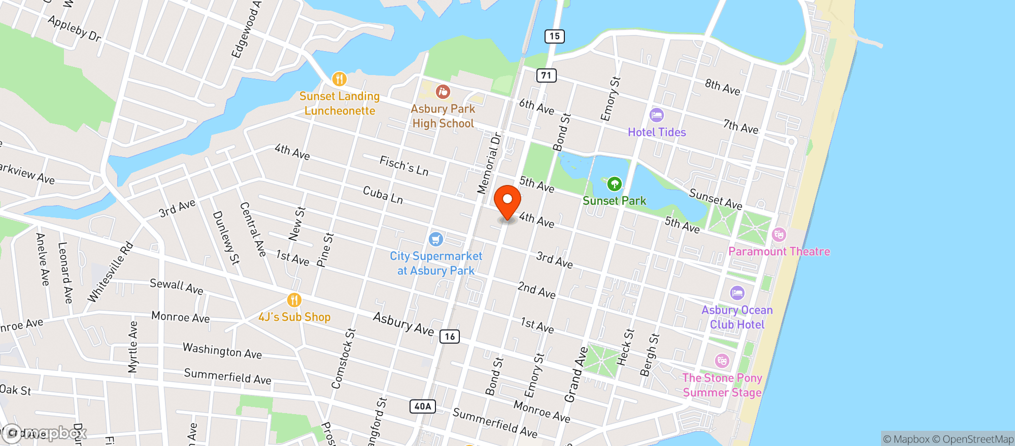 Map showing R Bar