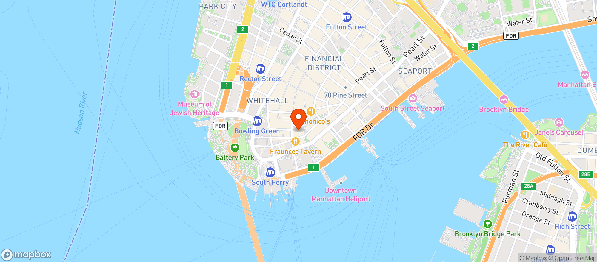 Map showing 85 Broad Street