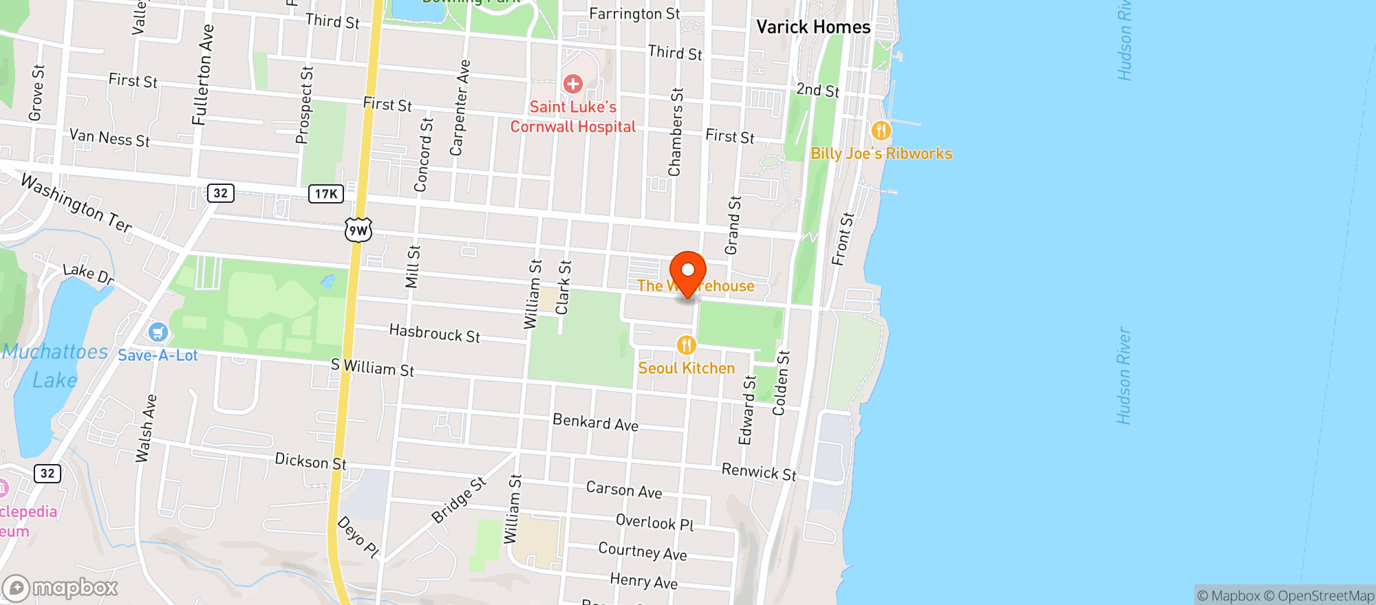 Map showing Bettys Snack Bar
