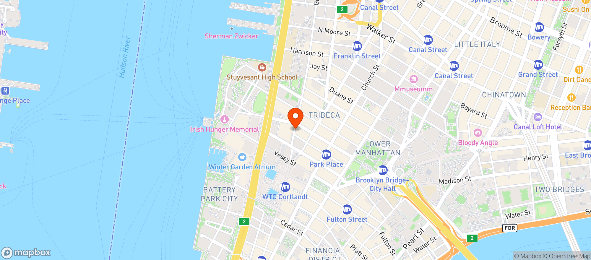 Map showing Target Store