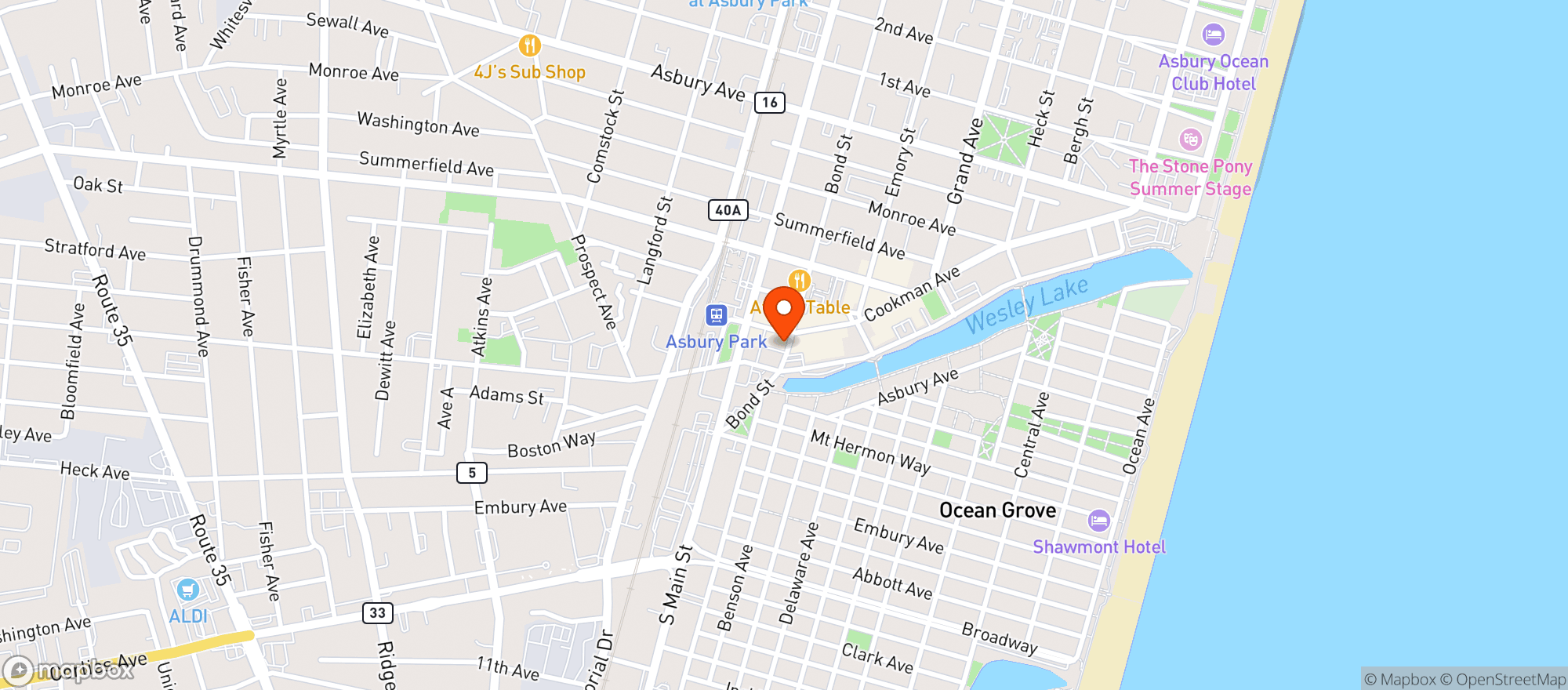 Map showing LUSH WINES - BEERS & LIQUORS
