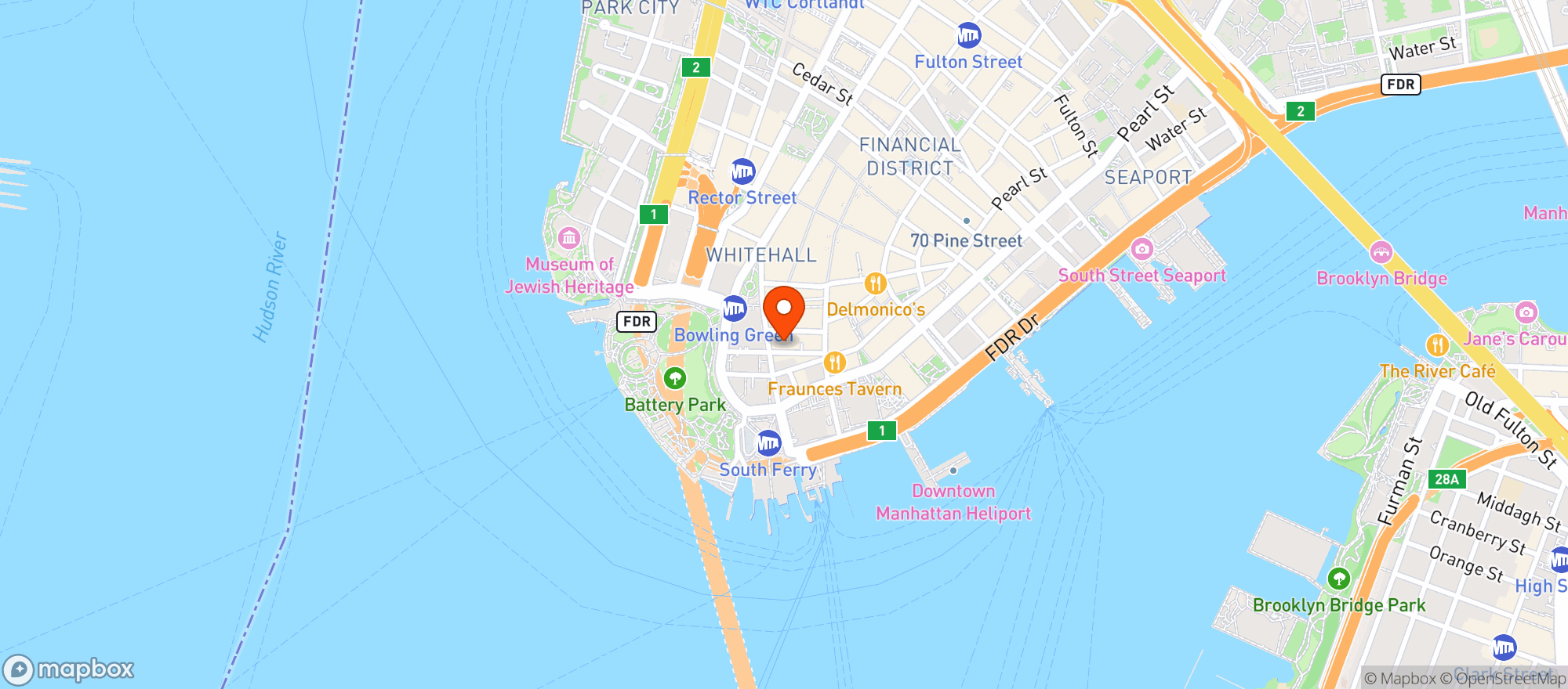 Map showing The Corkery Wine & Spirits