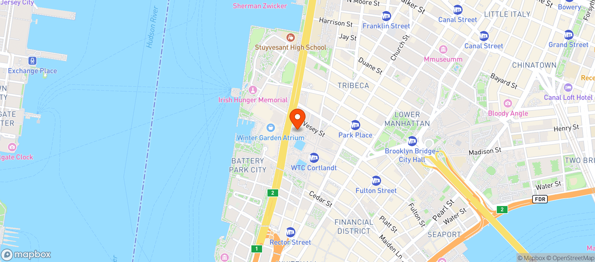 Map showing One Dine