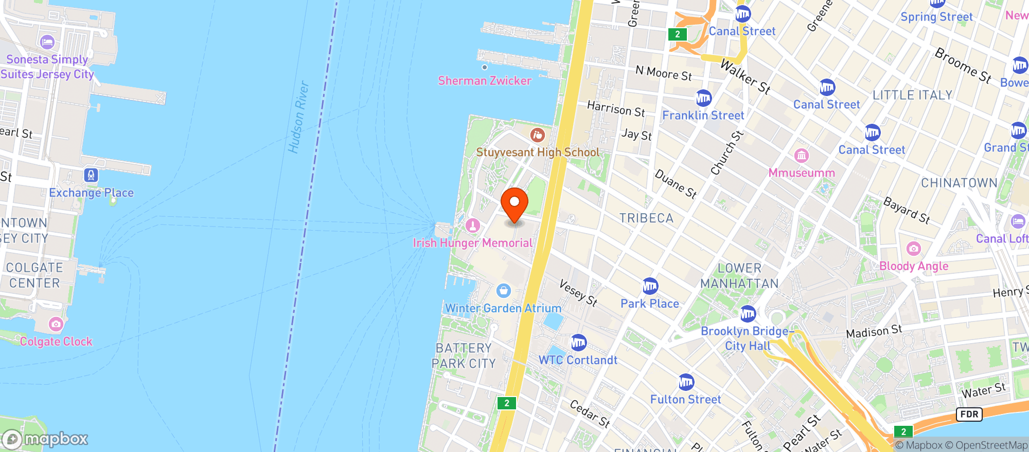 Map showing Seppe Pizza Bar