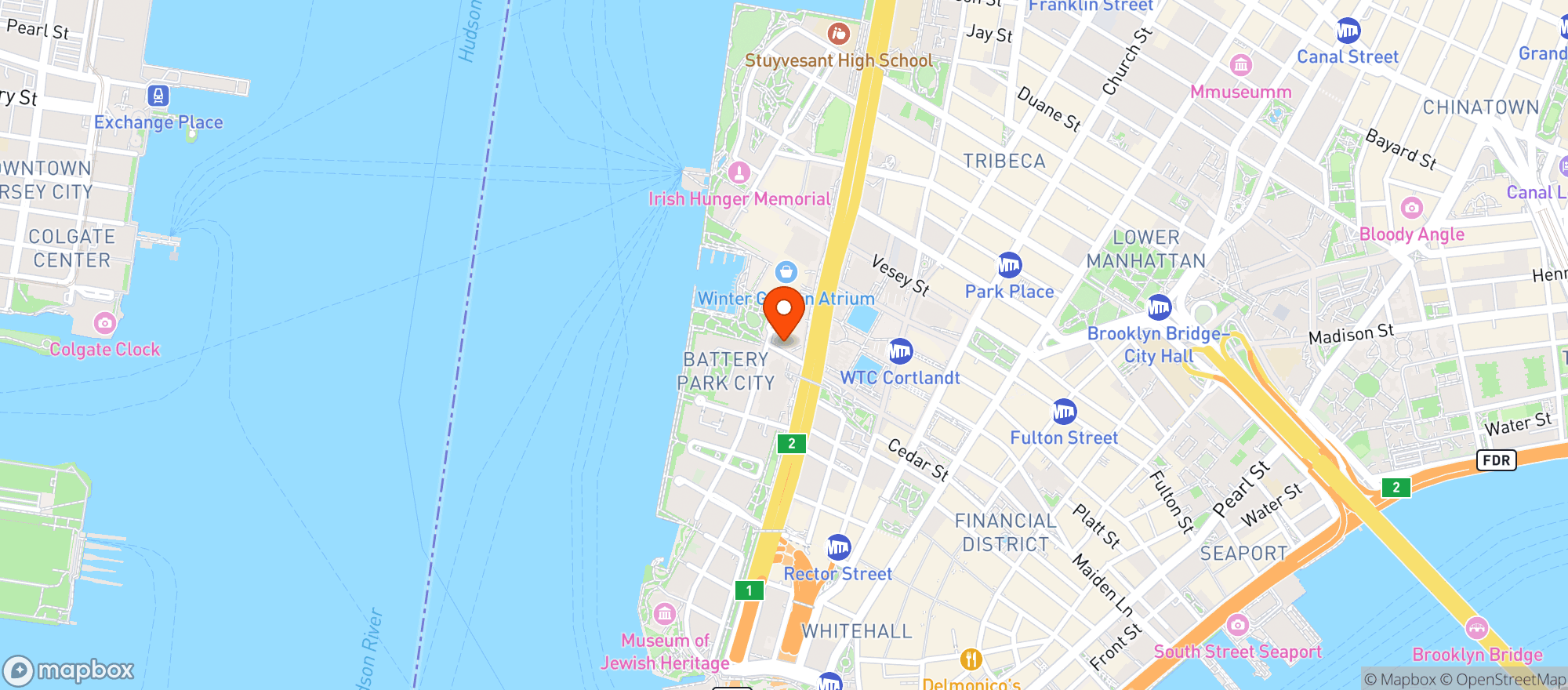 Map showing Quality Burger