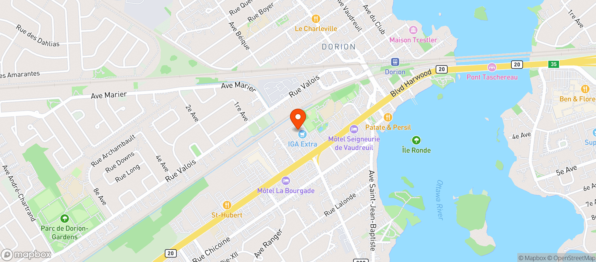 Map showing IGA extra Affilie #8212