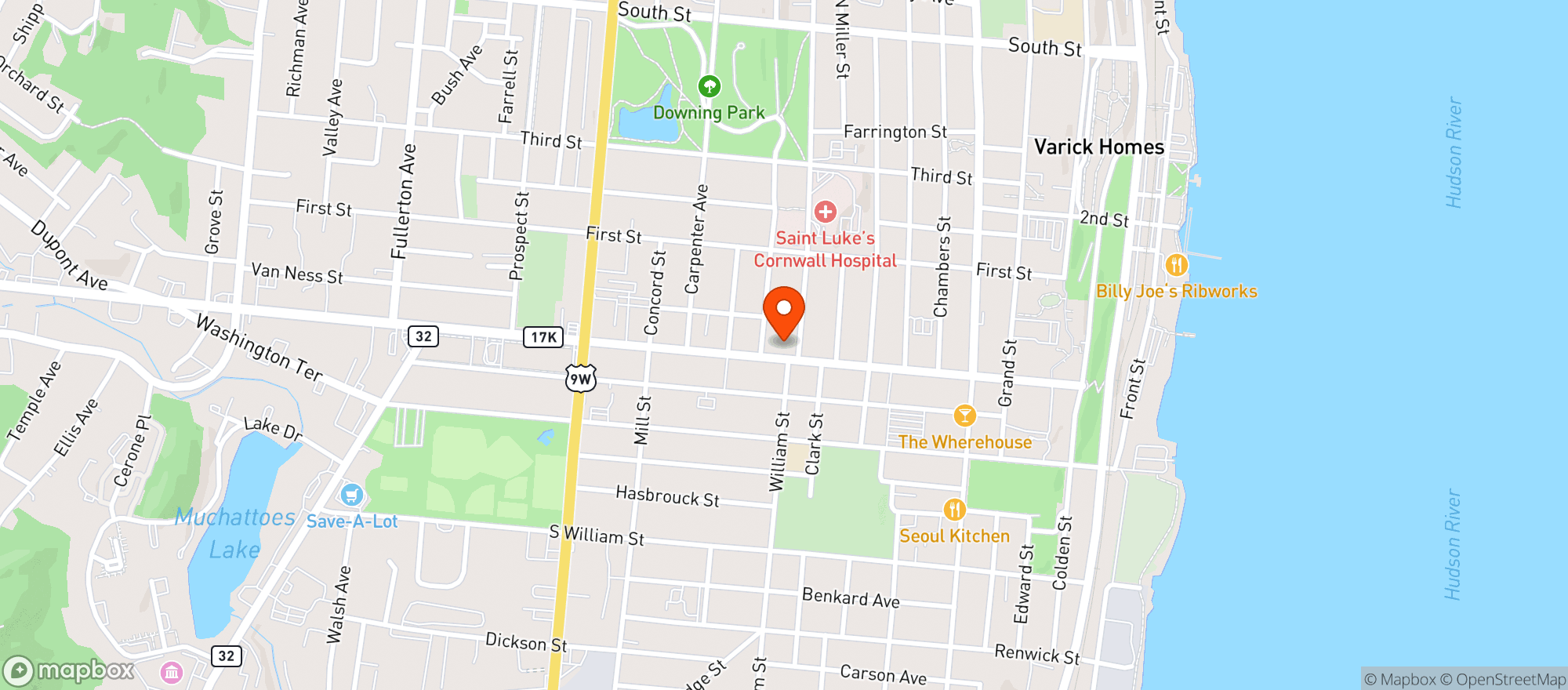 Map showing 190 Bar