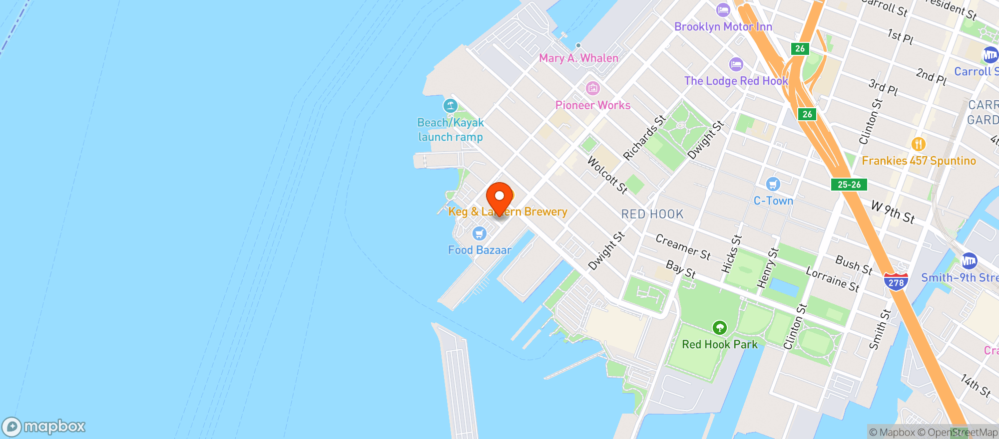 Map showing Hometown Bbq