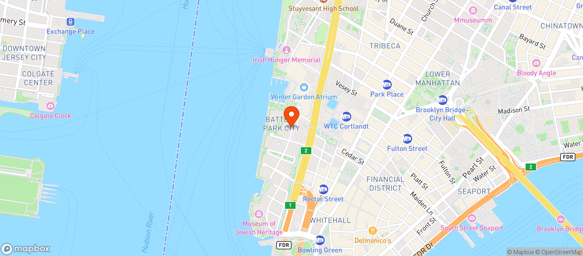 Map showing Gristedes