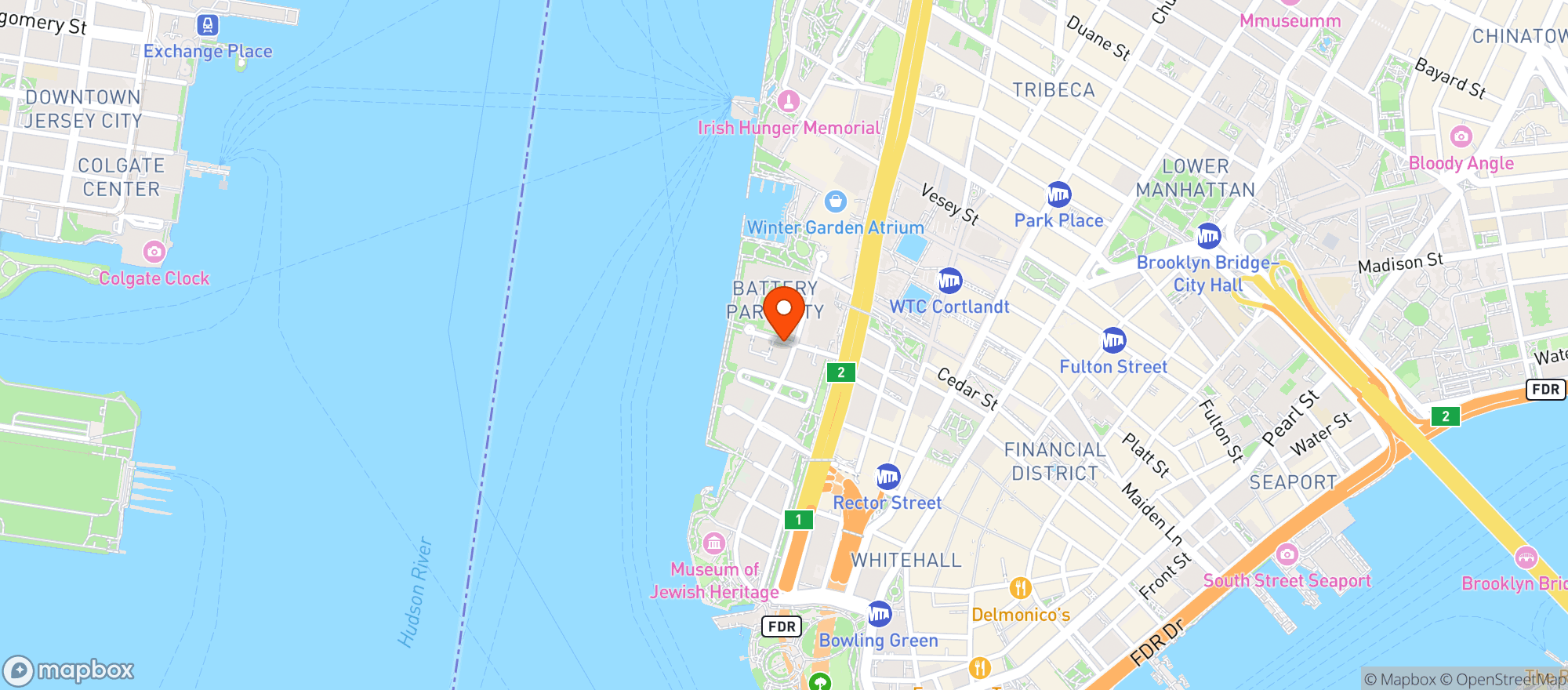 Map showing Riverside Market