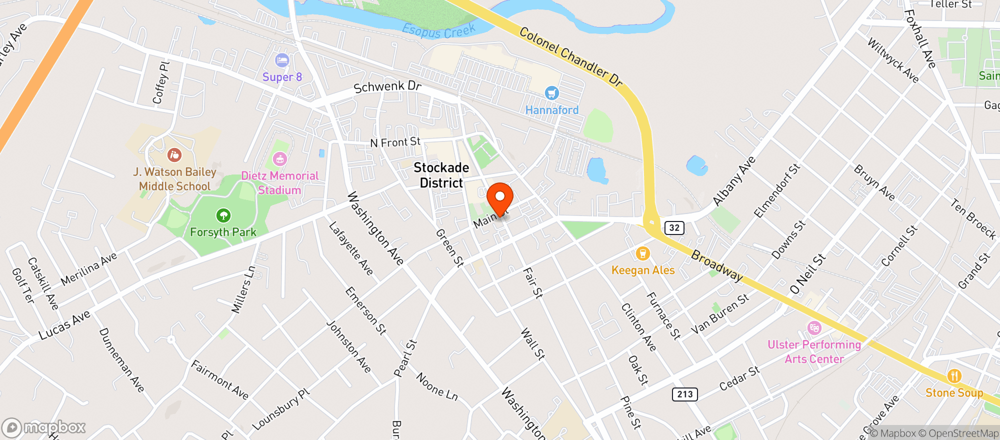 Map showing LOLA Kingston
