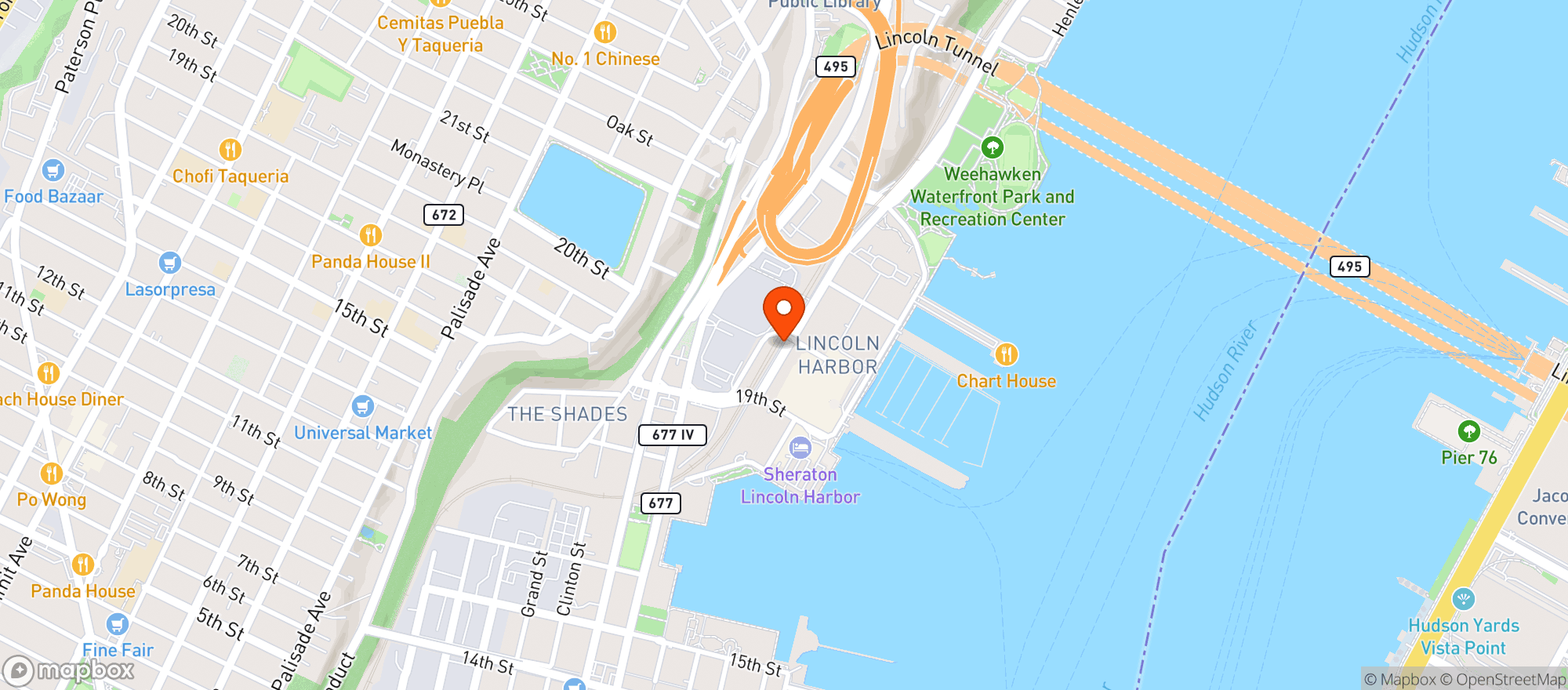 Map showing Wholefoods
