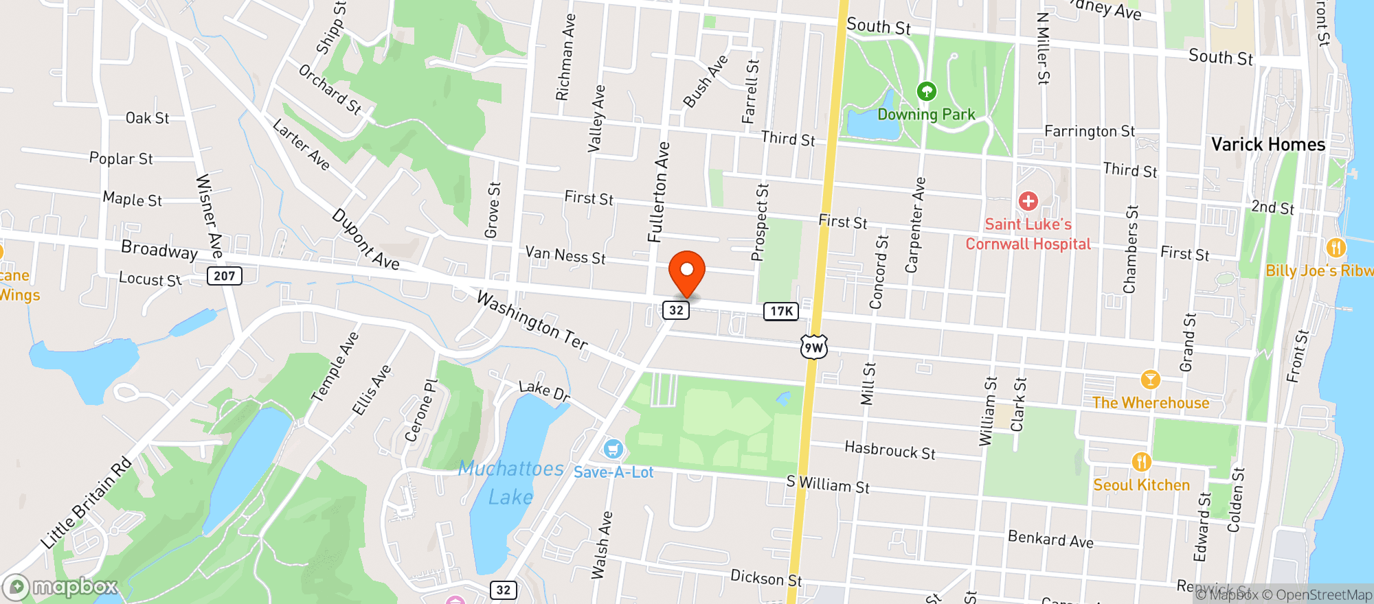 Map showing Alejandras Mexican Food