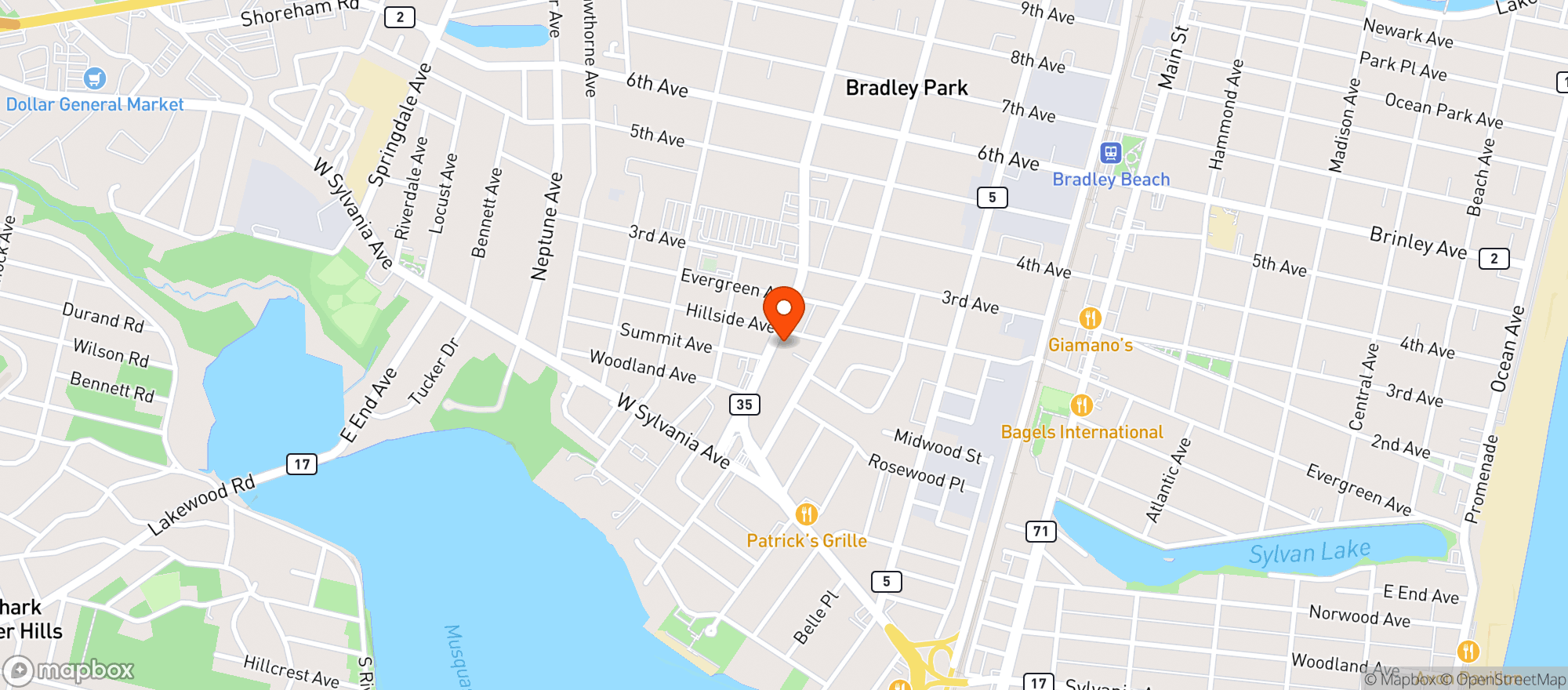 Map showing Foley'S Liquor Mart