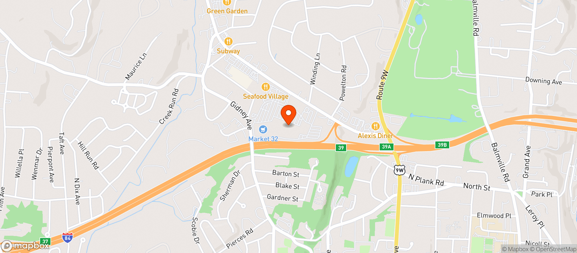 Map showing Mid Valley Wine & Liquor