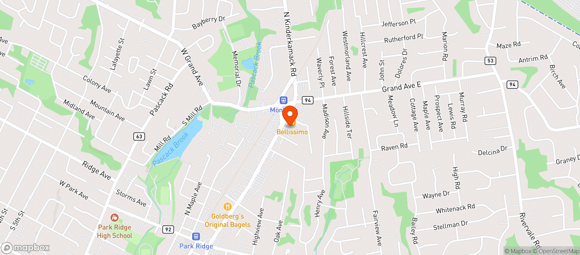 Map showing Montvale Wine & Spirits