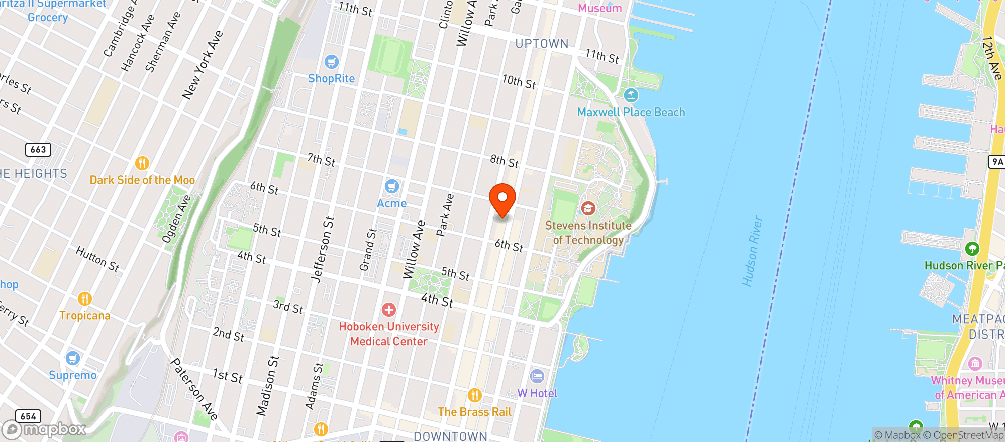 Map showing Benny Tudinos