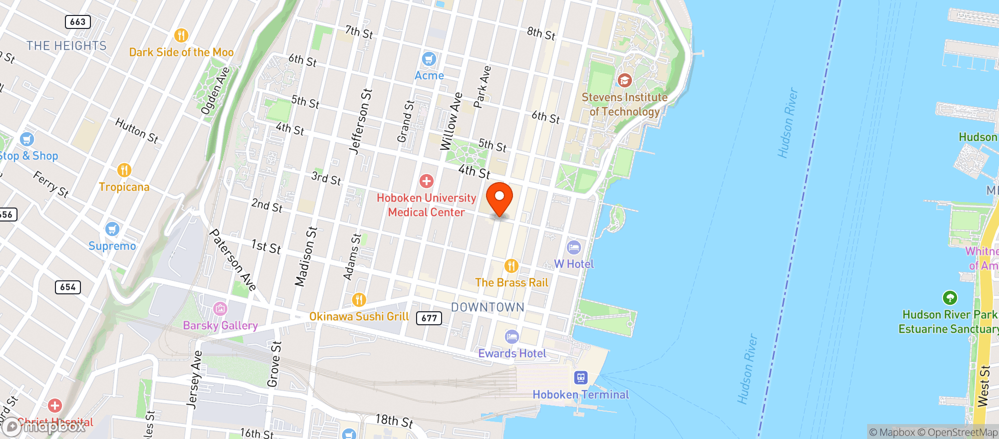 Map showing Cork City Pub