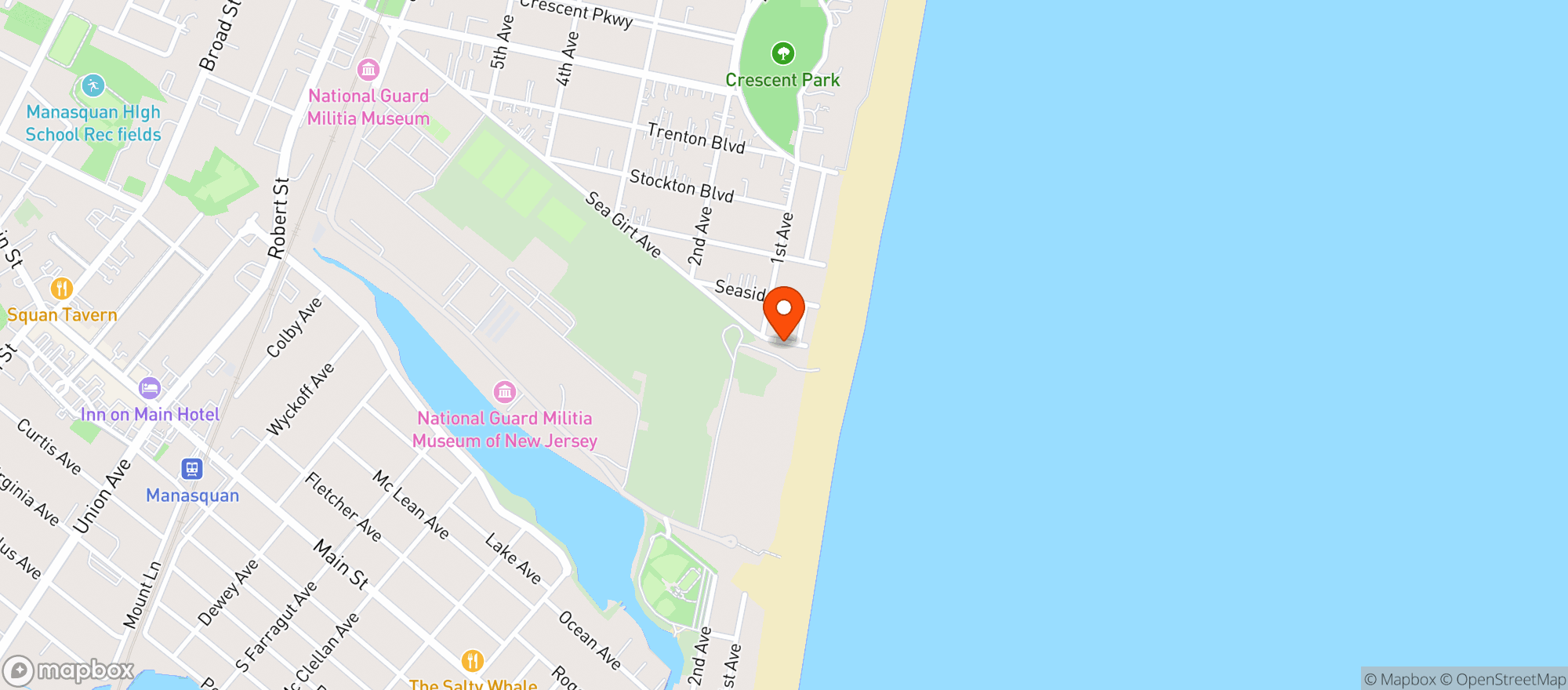 Map showing Circus Wine, Beer/Sea Gir