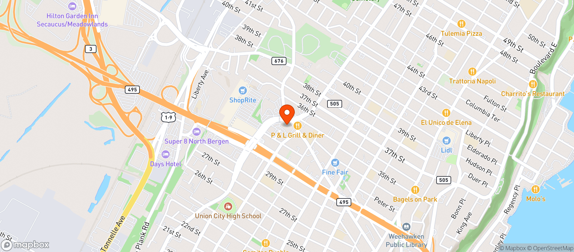 Map showing Buy Rite Union City
