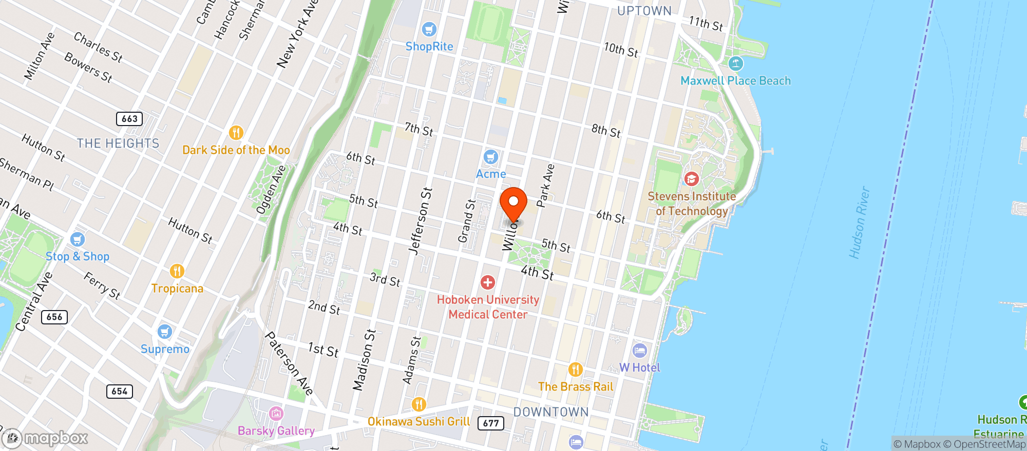Map showing O'Nieal'S