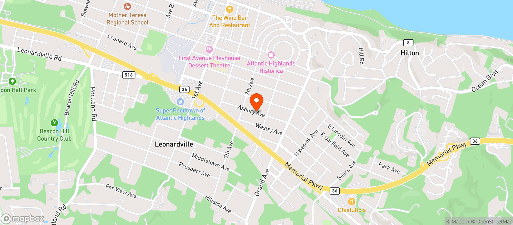 Map showing Saltwater Liquors