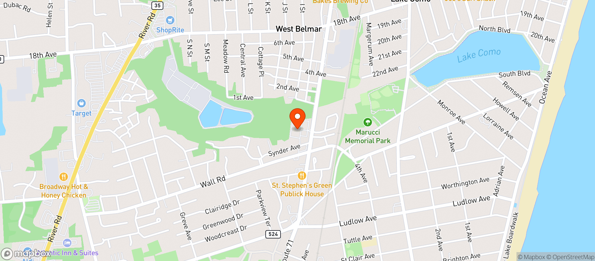 Map showing Nature's Corner Natural Market