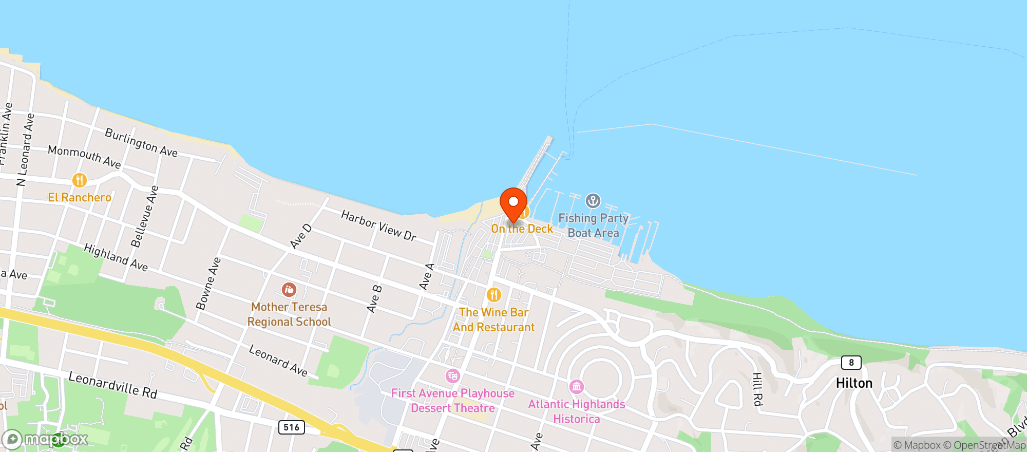 Map showing Sea Streak