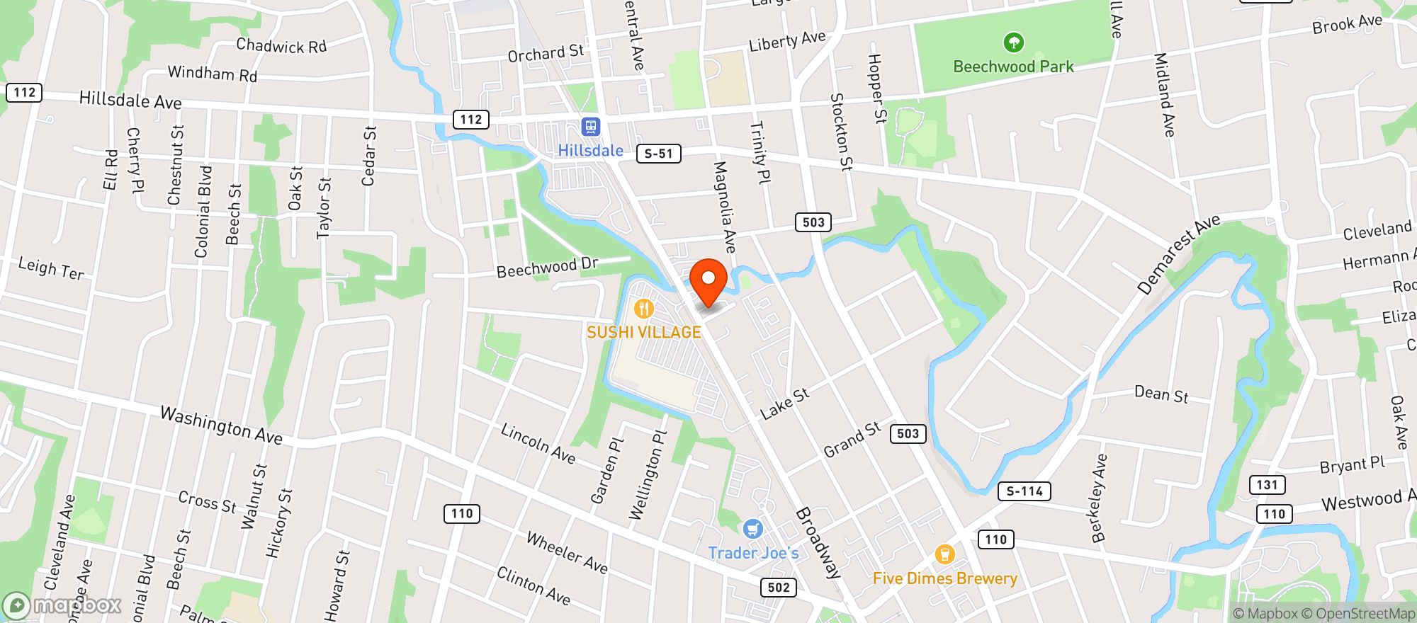 Map showing Super Cellars Westwood