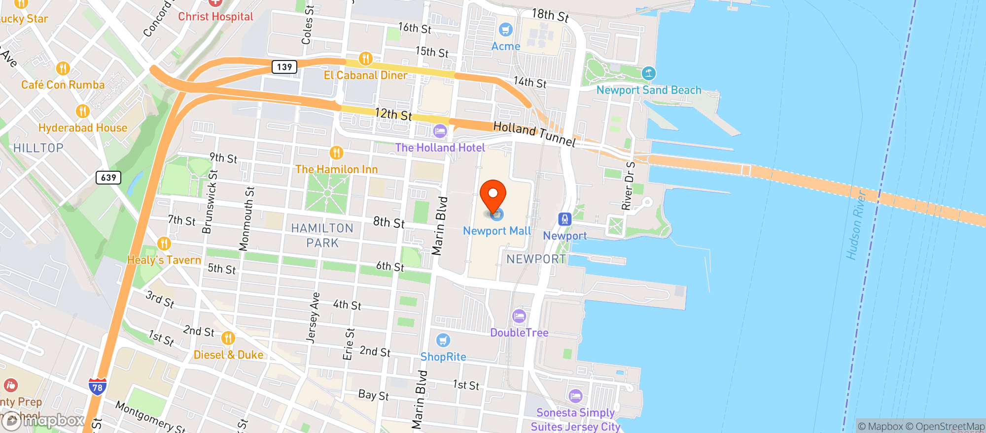 Map showing Gnc