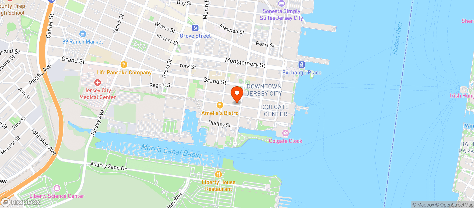 Map showing Light Horse Tavern
