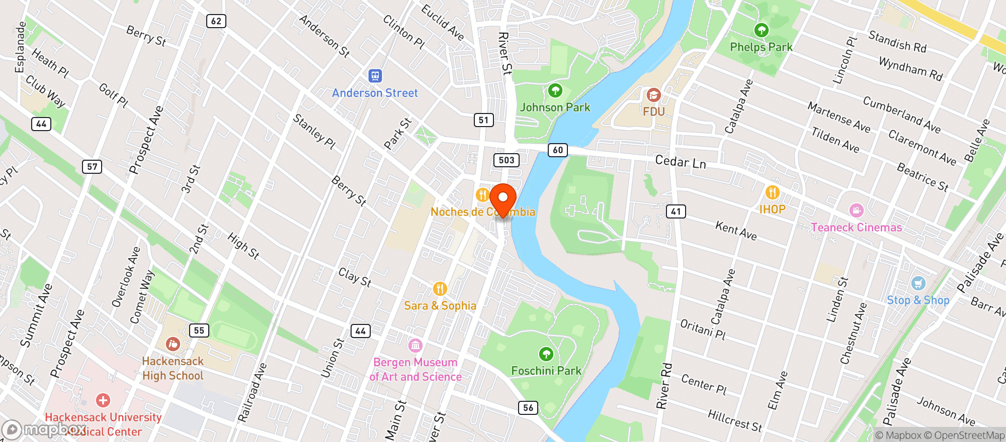Map showing Buy Rite Hackensack