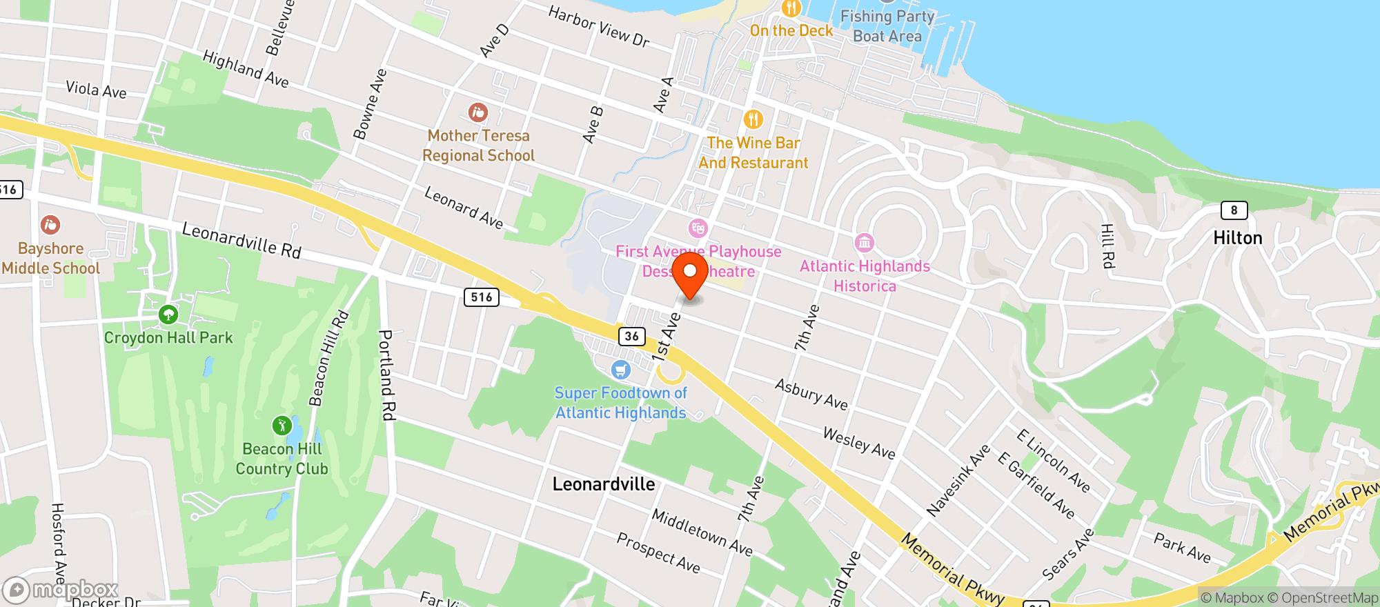 Map showing Scenic Liquors