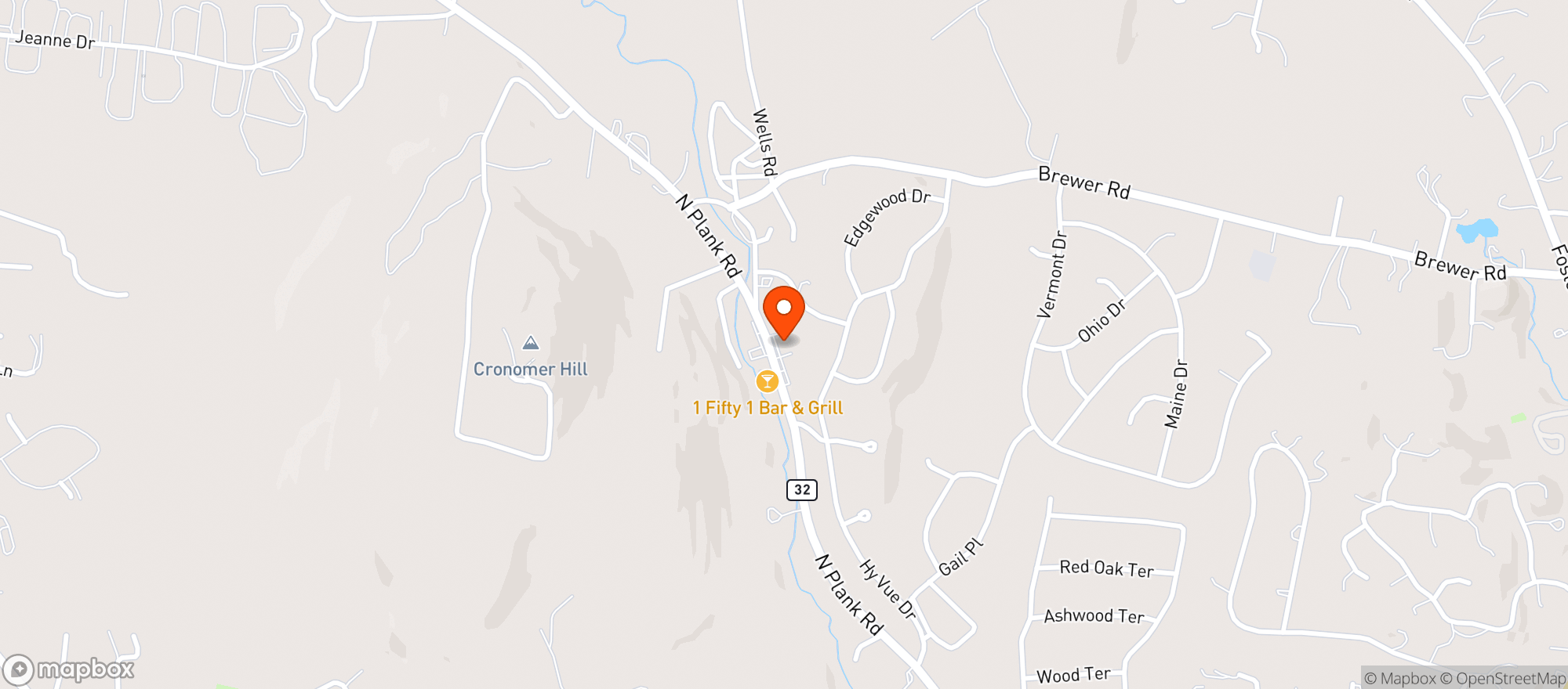 Map showing Blue Label Wine and Liquor