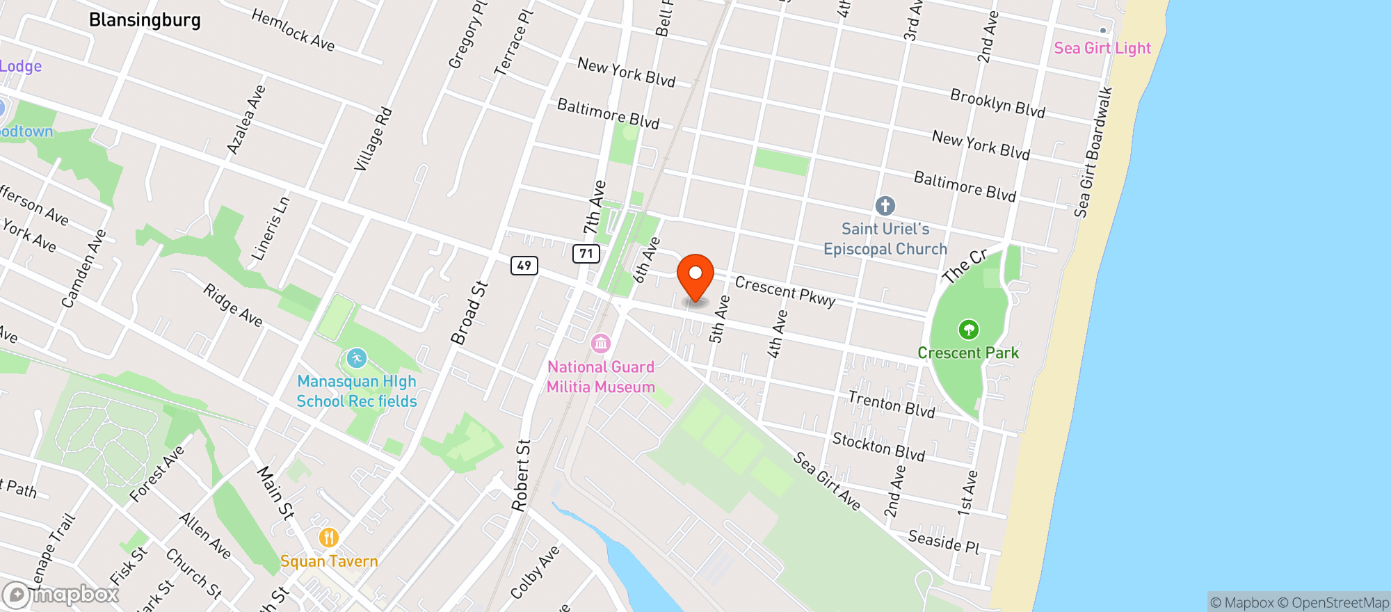 Map showing Rods Old Irish Tavern