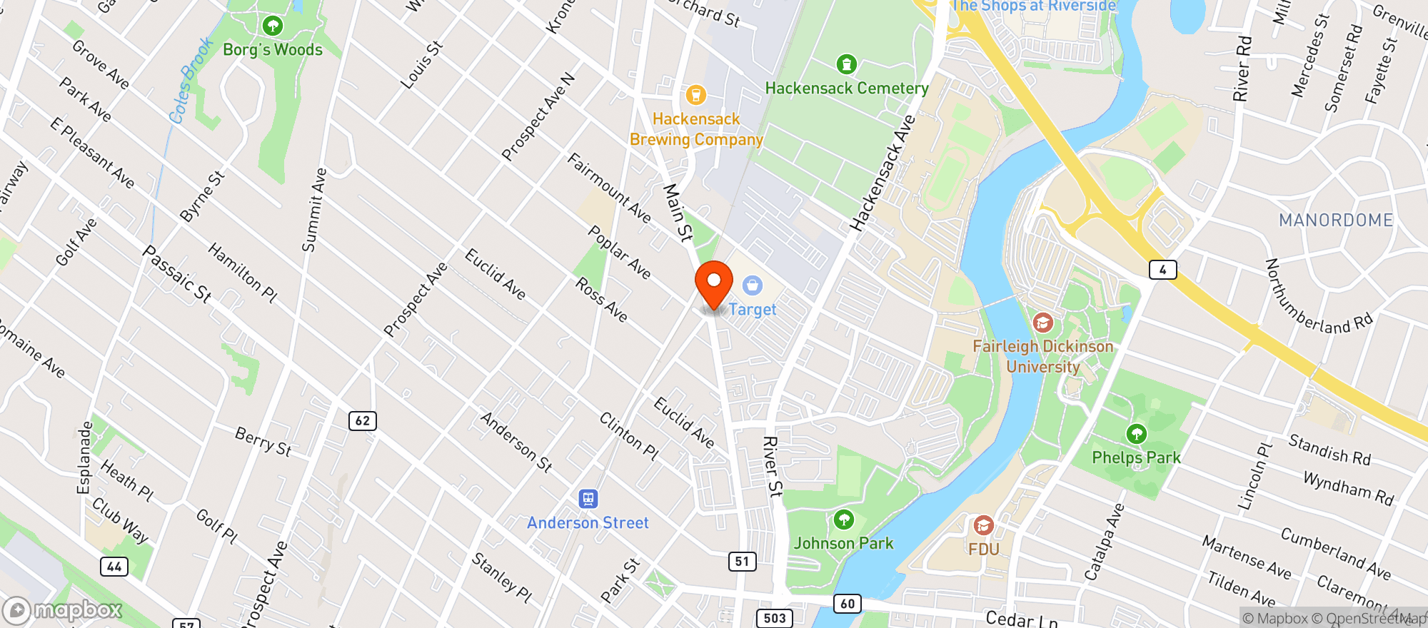 Map showing Target