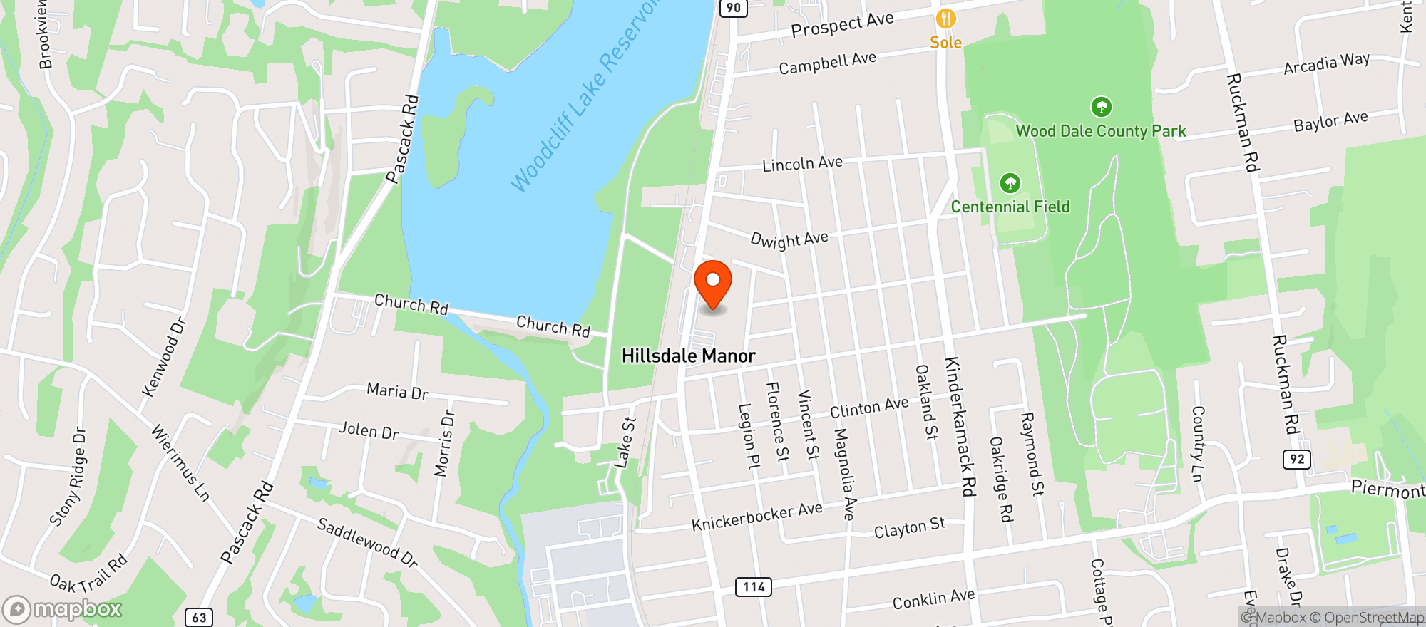 Map showing ShopRite Wines and Spirits of Hillsdale