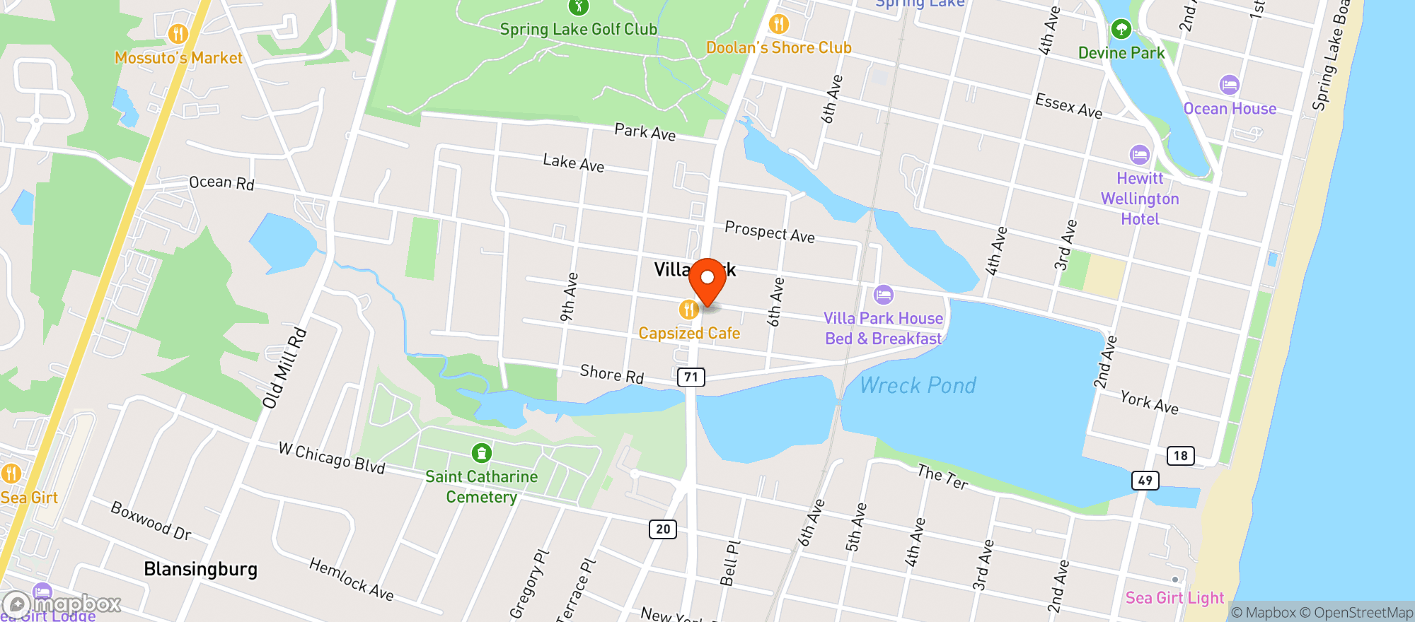 Map showing 71 Central Liquors
