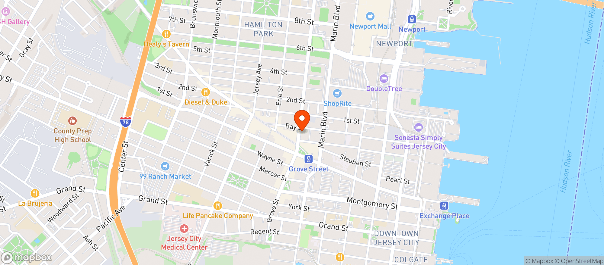 Map showing Village Wine & Spirits