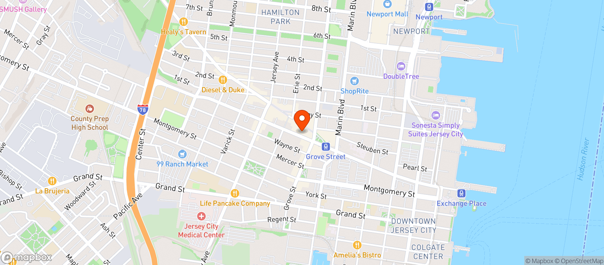 Map showing Porta Pizza
