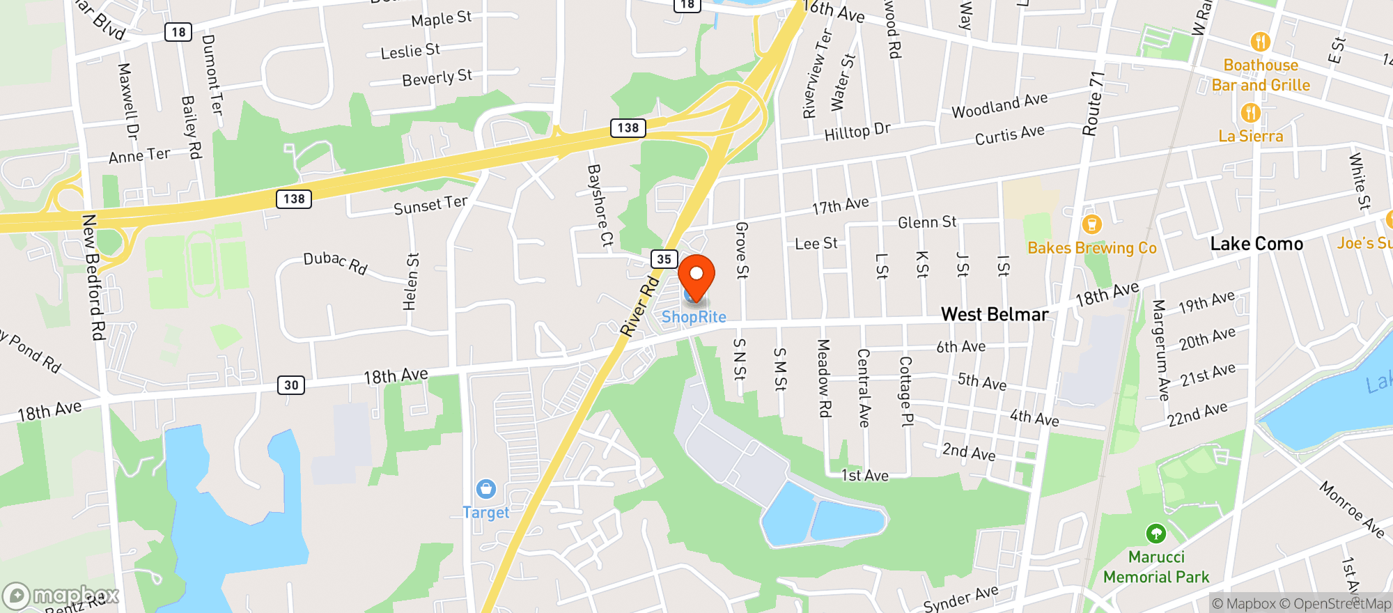 Map showing Shoprite