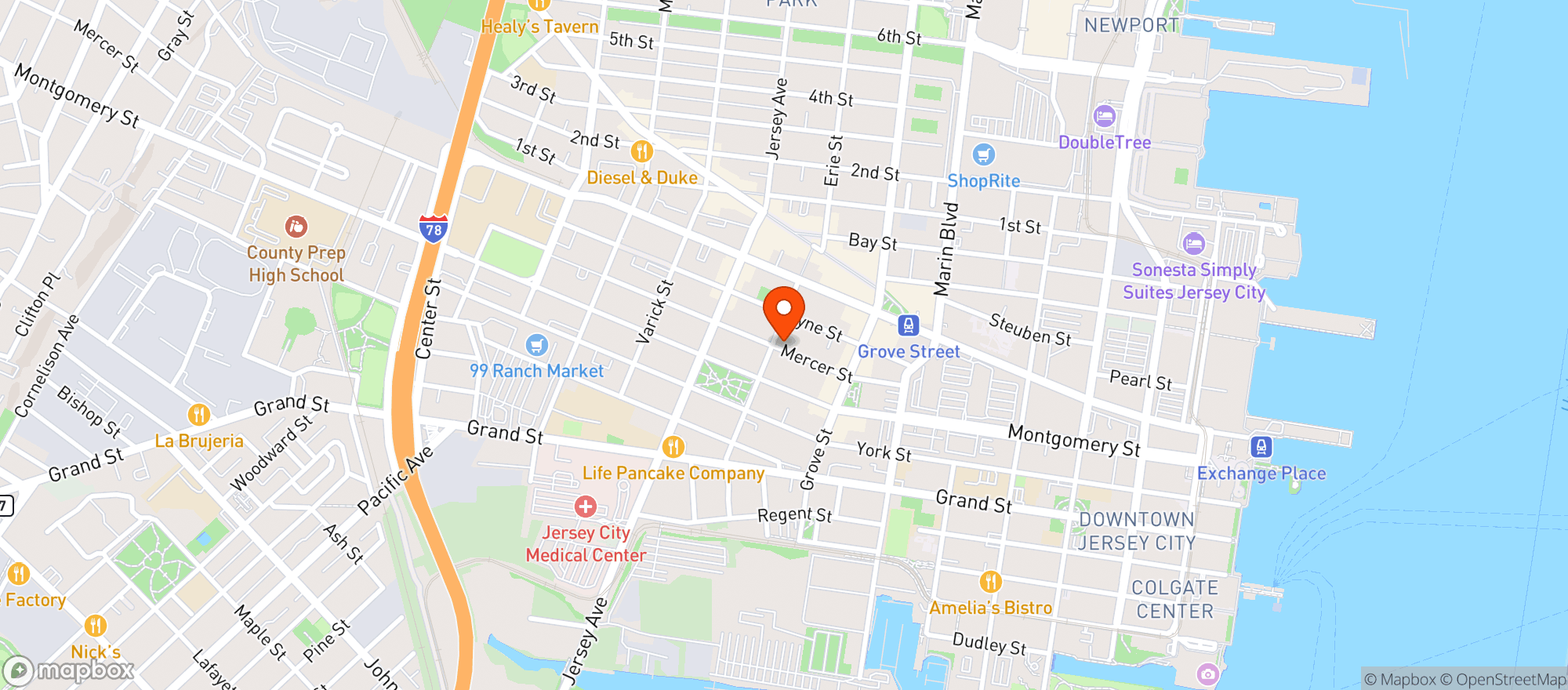 Map showing Franklin Social