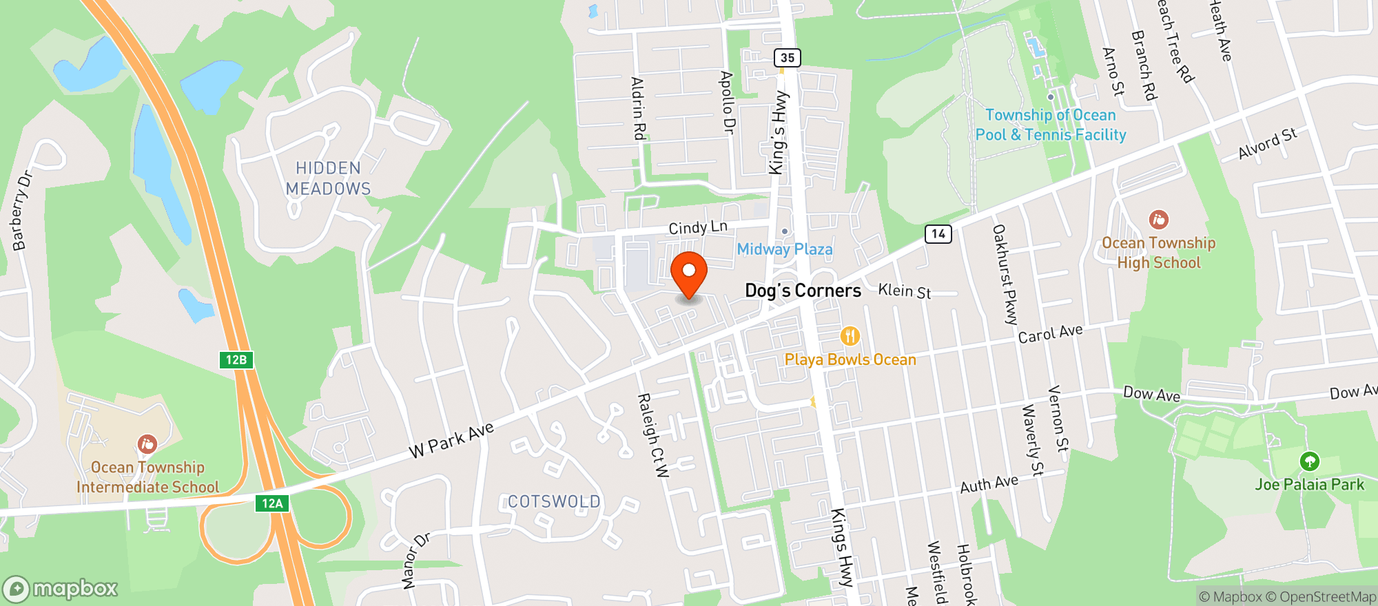 Map showing Cobblestone W & S