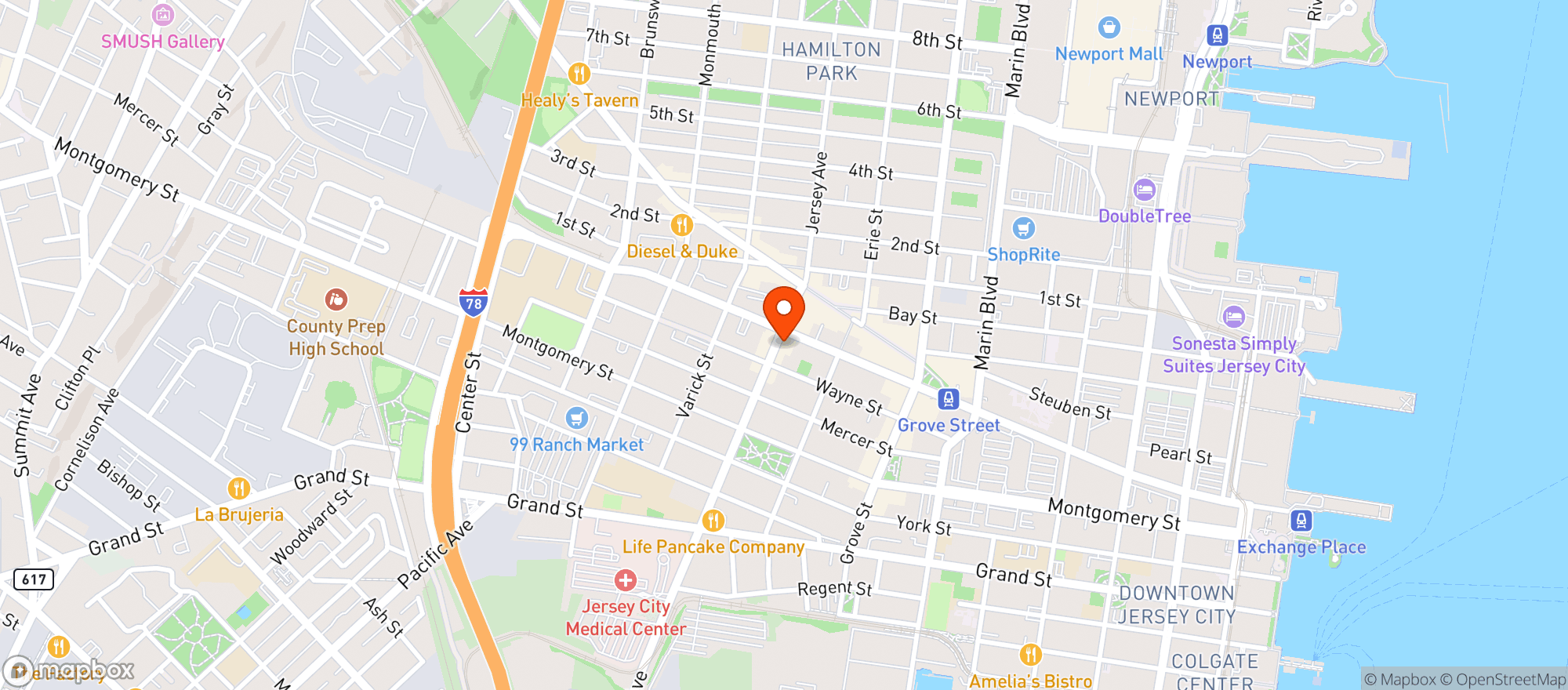 Map showing Würstbar