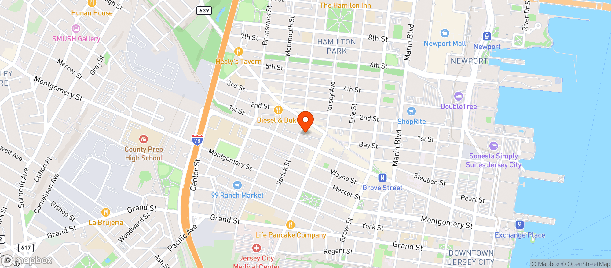 Map showing Maxwell Alley