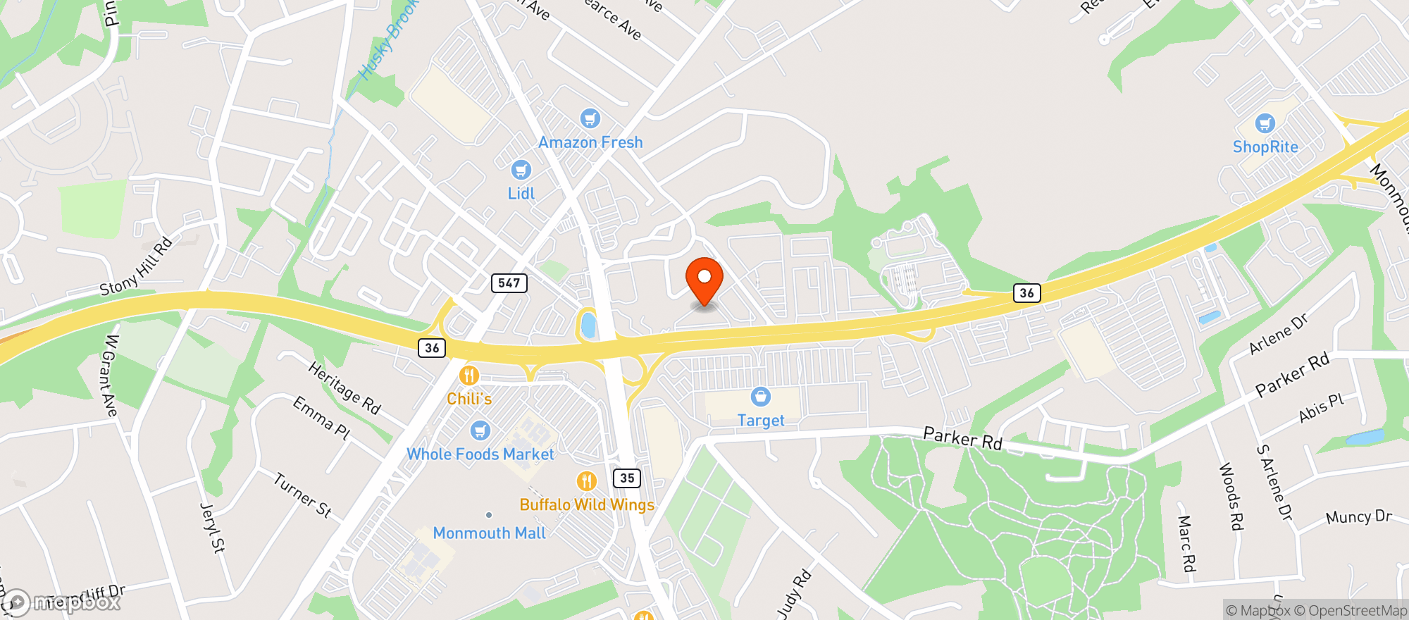 Map showing Vitamin Shoppe - Eatontown