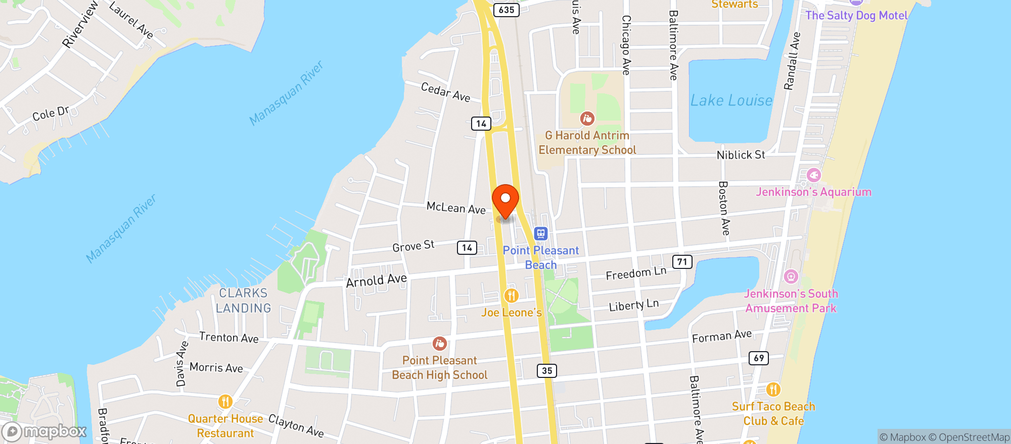 Map showing Liquor Chain