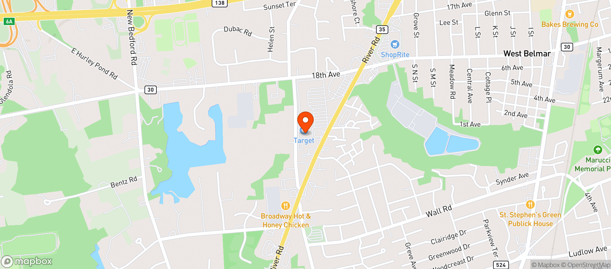 Map showing Target